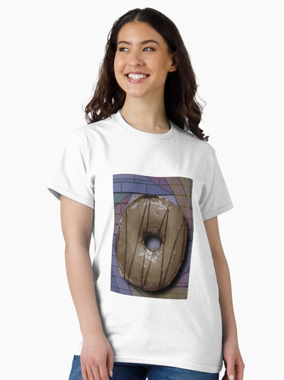 3D Donut with colorful Geometric Backgrond