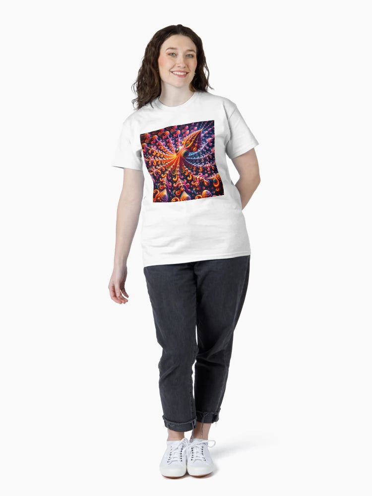 A.I. Psychedelic Fractal Squid 0003 FunFractals ChromaDepth 3D