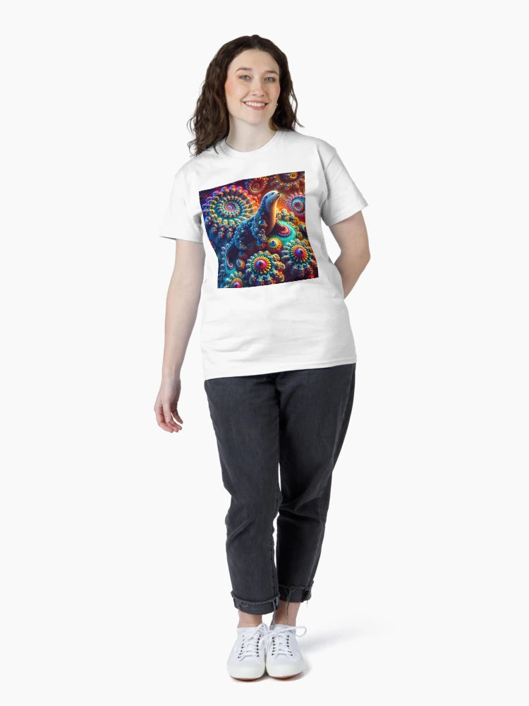 A.I. Psychedelic Fractal Otter 0002 FunFractals ChromaDepth 3D