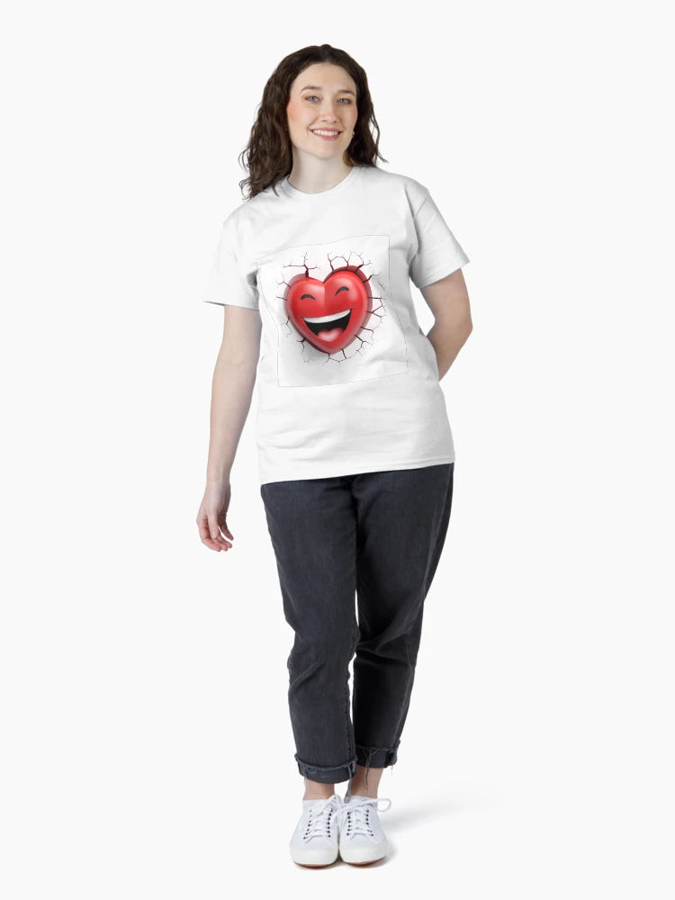 3D Smiling Heart in a Wall Hole