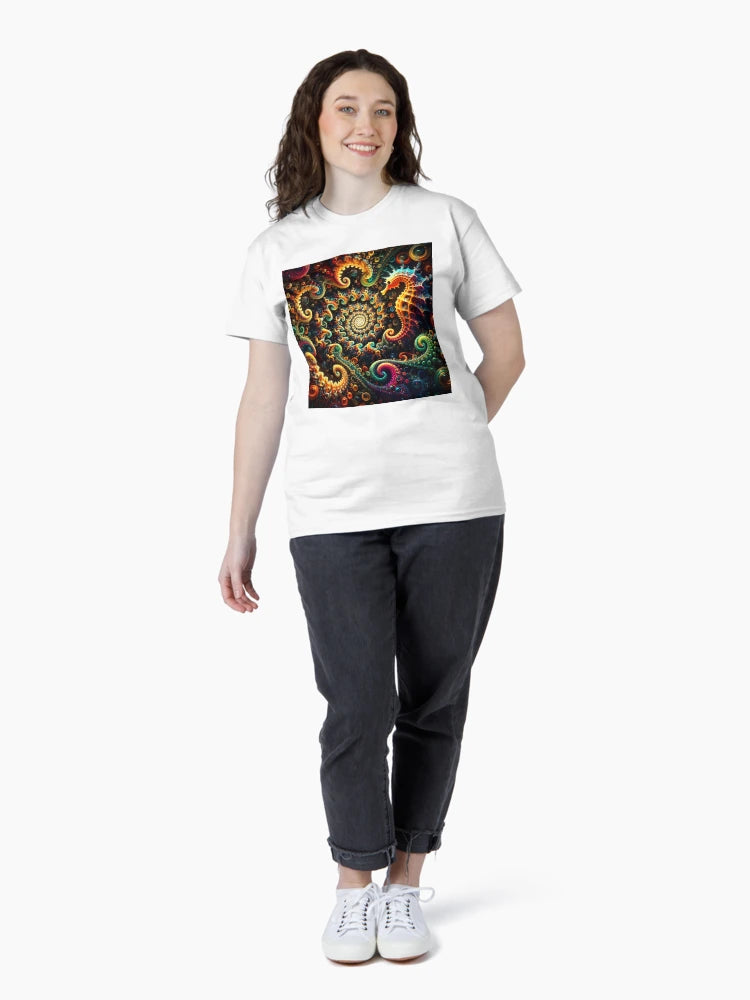 A.I. Psychedelic Fractal Seahorse 0001 FunFractals ChromaDepth 3D