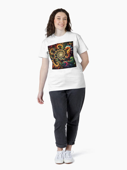 A.I. Psychedelic Fractal Seahorse 0001 FunFractals ChromaDepth 3D