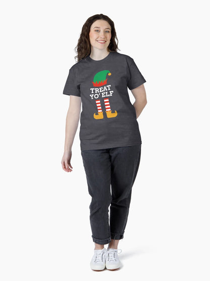 Elf Treat Yo' Self Christmas Treat Yo' Elf Holiday Santa's Helpers Funny Pun Joke Elves