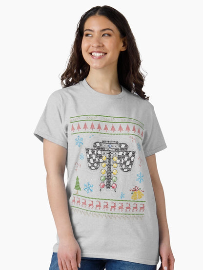 Drag Racing Shirt Christmas Tree Ugly Shirt Auto Racing