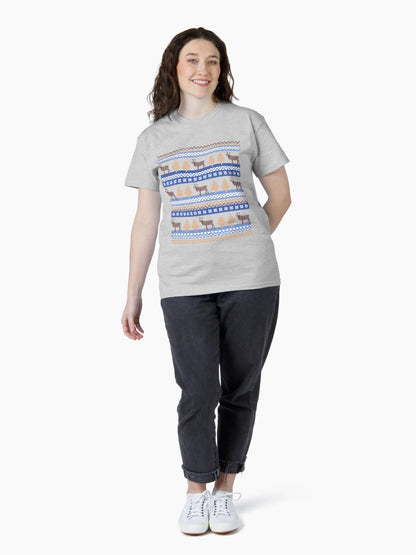 Fair Isle Classic Patchwork Reindeer Ugly Christmas Sweater Print 1