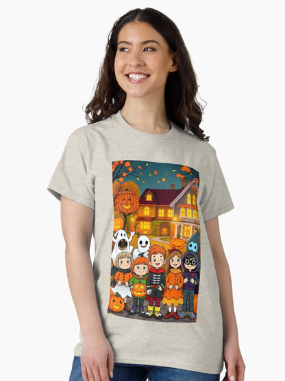 Enfants Halloween & lampe citrouille. Halloween Kids & Pumpkin Lamp