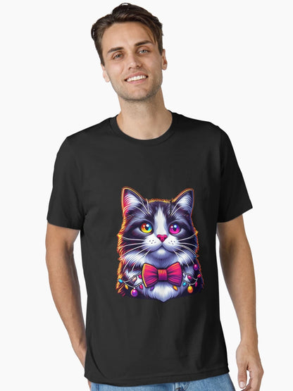 Festive Feline Adorable Christmas Cat with Bow Tie