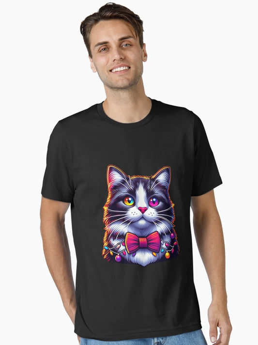Festive Feline Adorable Christmas Cat with Bow Tie