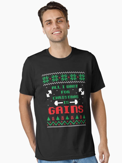 All I Want For Christmas Is Gains | Funny Ugly Christmas Sweater