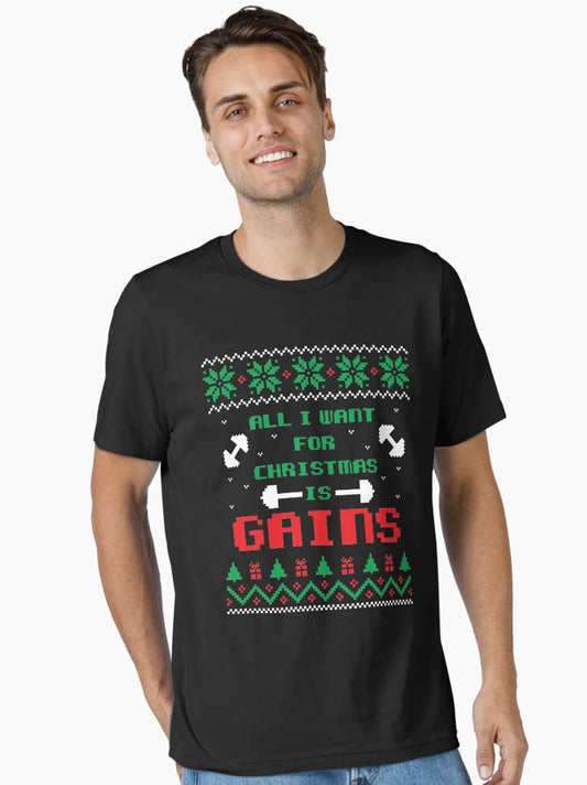 All I Want For Christmas Is Gains | Funny Ugly Christmas Sweater