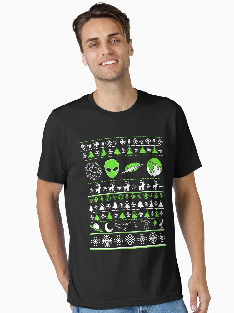 Alien Ugly Christmas Sweater Tee