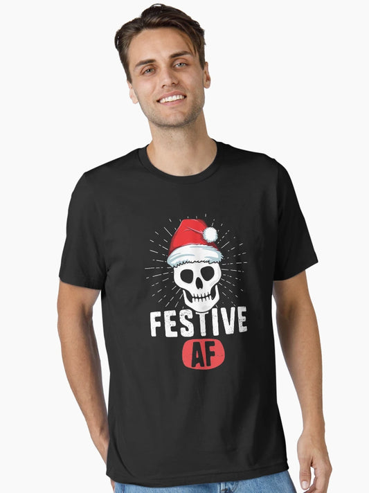 Festive AF Funny Christmas T-Shirt Men Women Xmas Party
