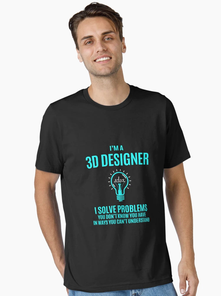 3D Designer T Shirt - I Solve Problems Gift Item Tee