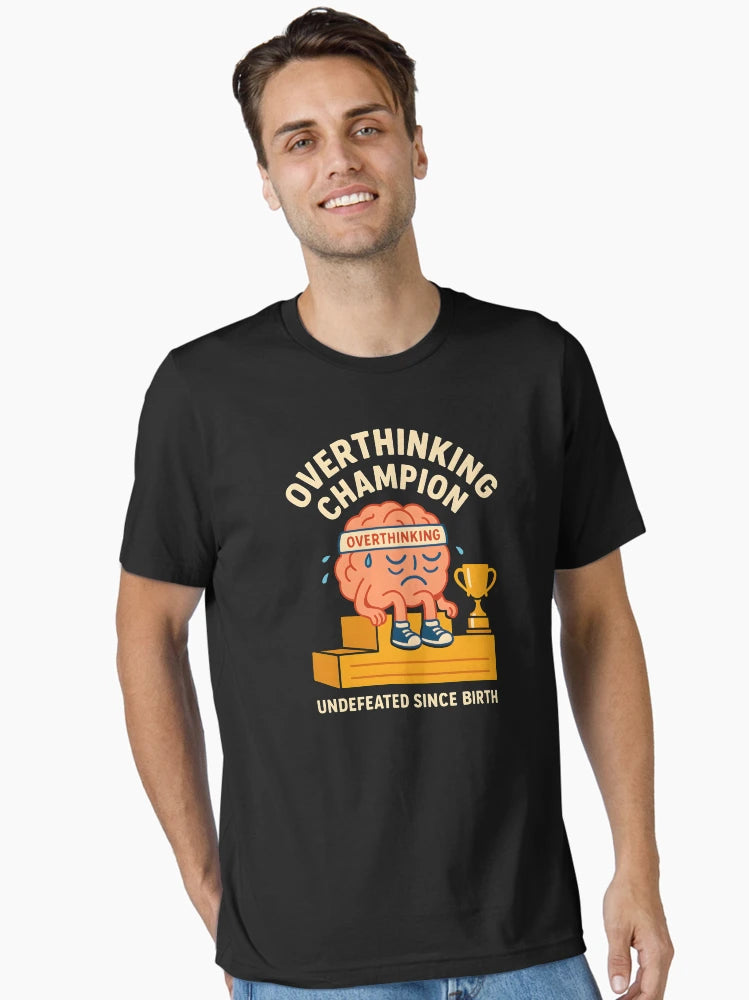 Overthinking Champion – Funny Anxiety Brain Design