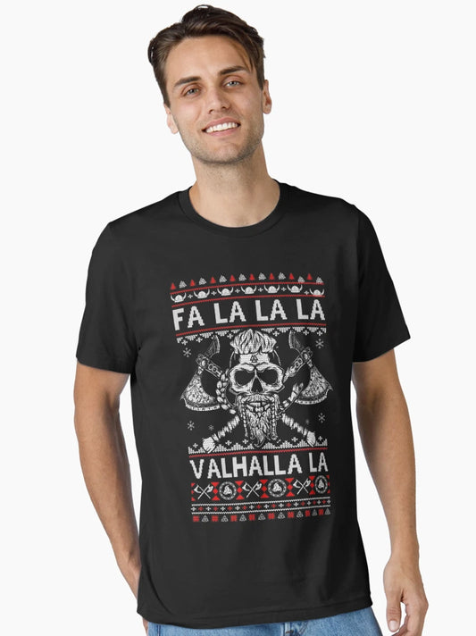 Fa La La Valhalla Viking Skull Christmas Ugly