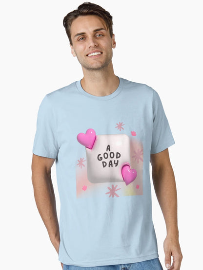 A GOOD DAY – 3D Heart Aesthetic Quote Design