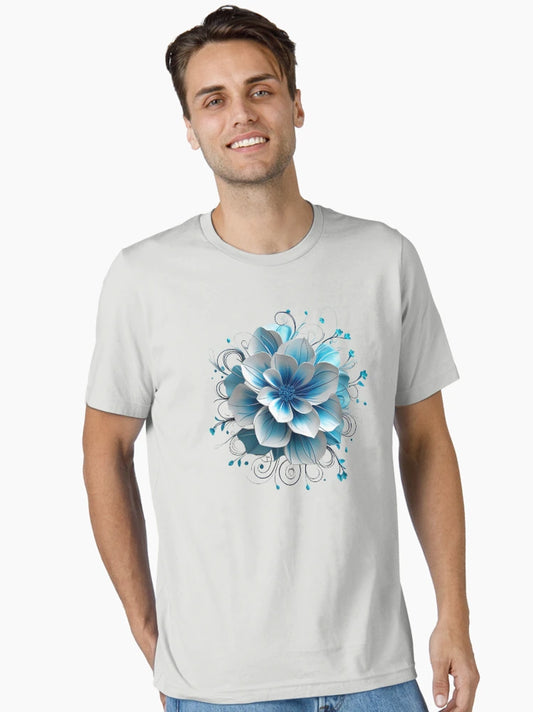 3D baby blue flower