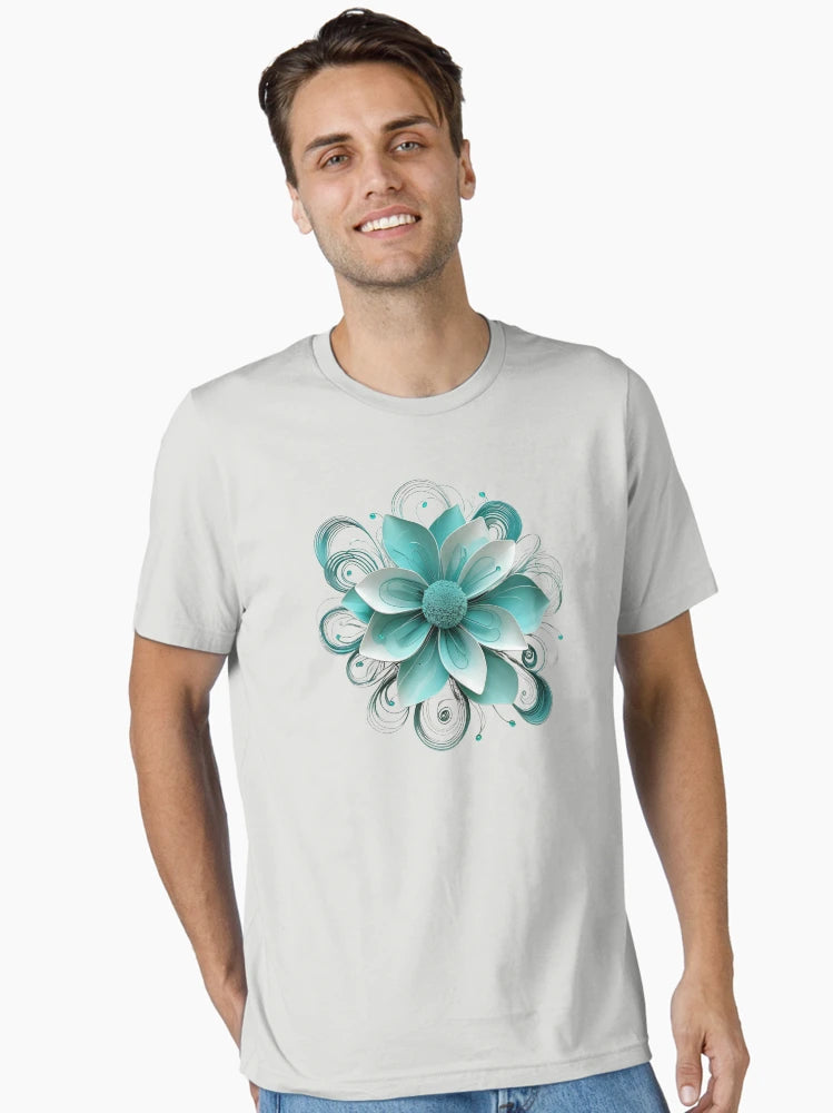 3D turquoise flower