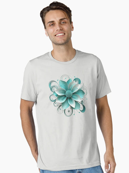 3D turquoise flower