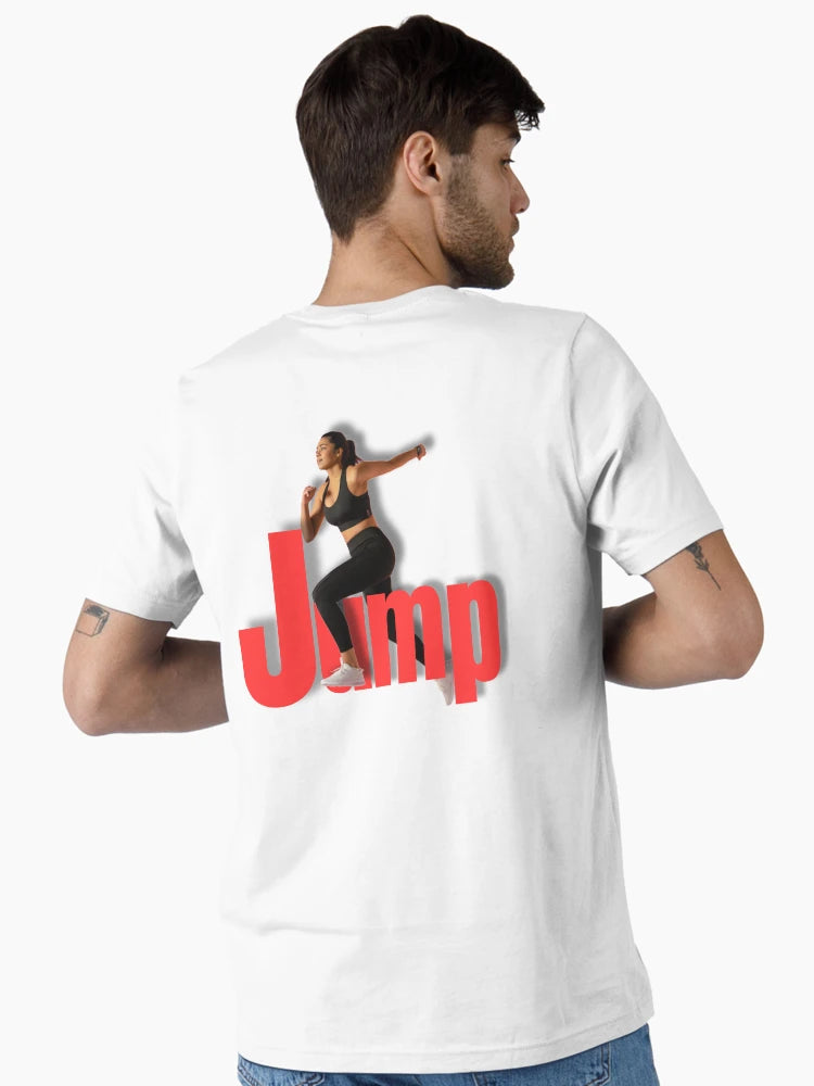 3D Jump Girl Silhouette – Motivational Street Style Design