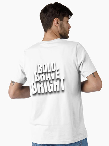 3D Bold. Brave. Bright. Typography Design | Motivational 3-Word Text