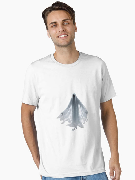 A close-up image of a ghost.