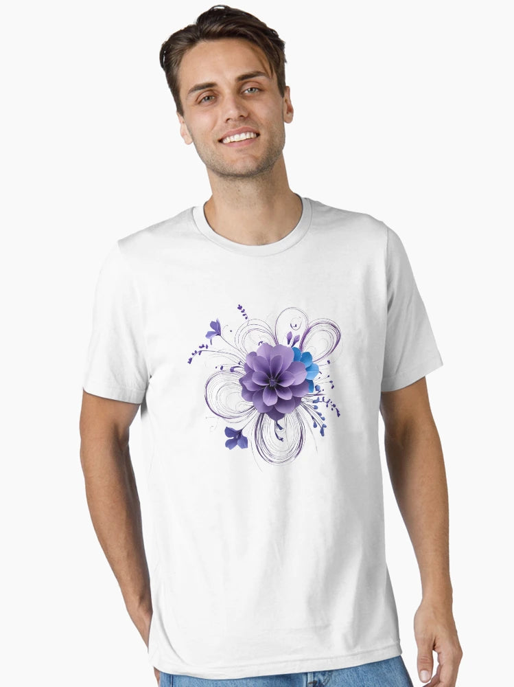 3D delicate purple  flower