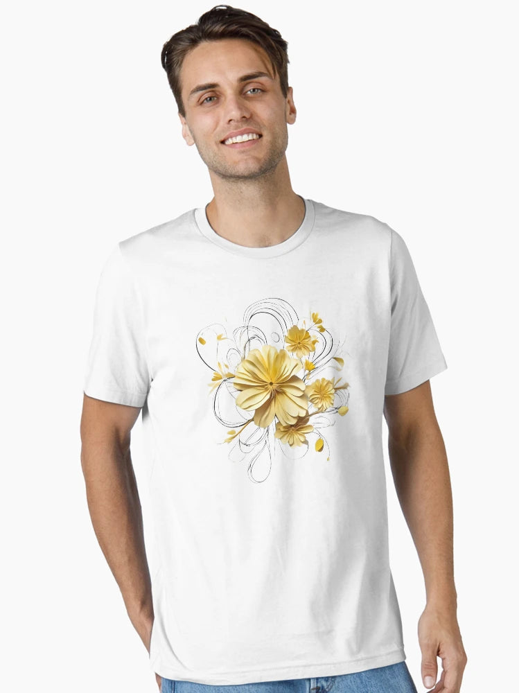 3D delicate gold flower
