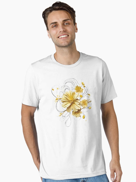 3D delicate gold flower