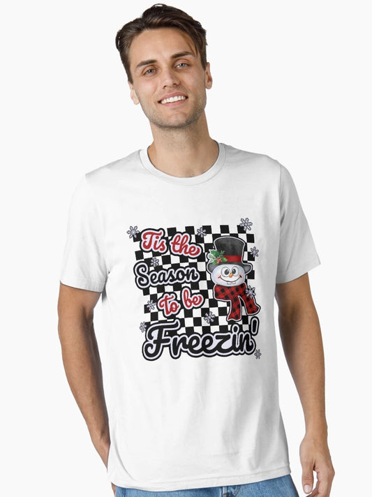 Funny Christmas Shirt – Tis the Season to Be Freezin Tee for Holiday Fun