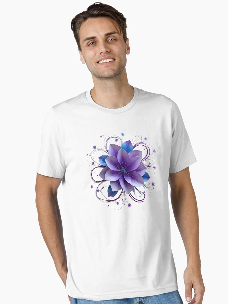3D blooming purple  flower