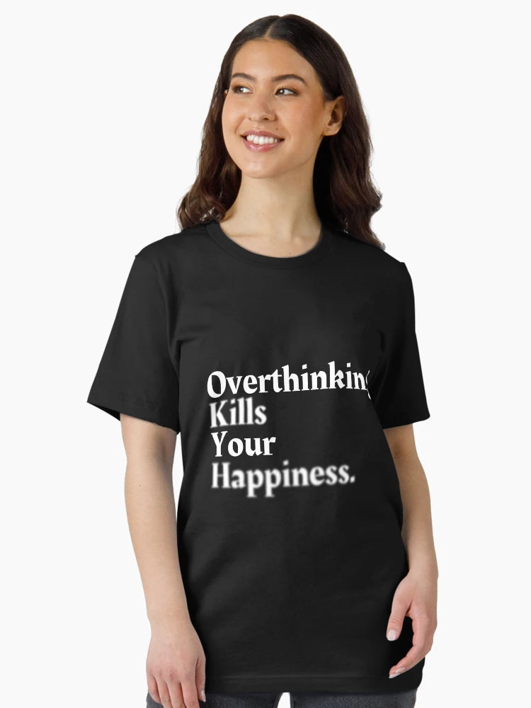 Overthinking Kills Your Happiness, Motivation Serious Quote Collection With Blur Effect