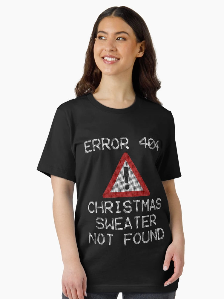 Error 404 Christmas Sweater T Shirt Design - Not Found