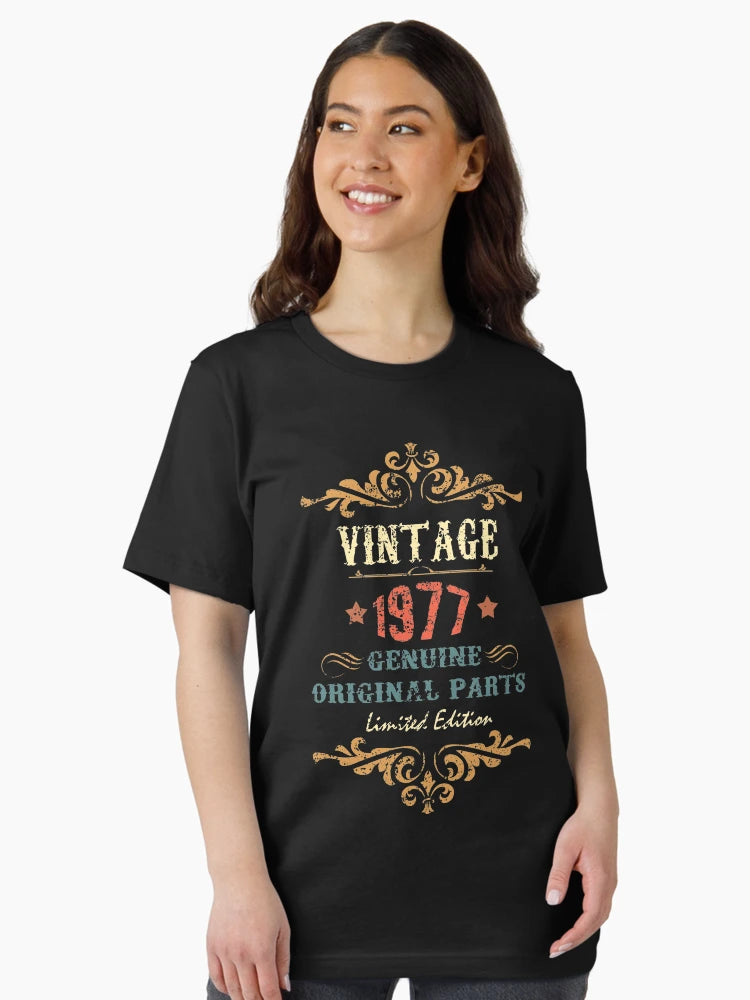 40th Birthday Tshirt Vintage 1977 Genuine Original Parts Limited Edition