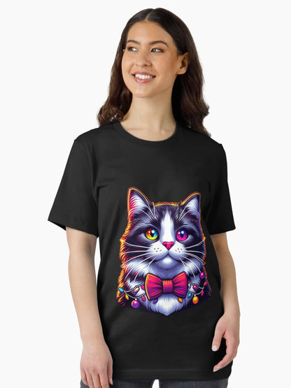 Festive Feline Adorable Christmas Cat with Bow Tie
