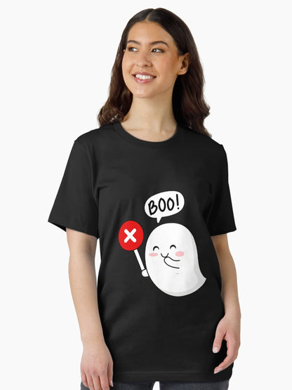 Funny smile Ghost Screaming Boo Disapproval T-Shirt halloween