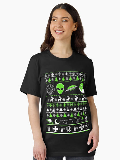 Alien Ugly Christmas Sweater Tee