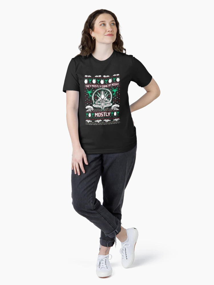 Aliens Ugly Christmas Sweater They Mostly Come At Night