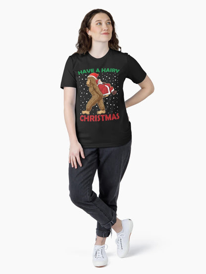 Have A Hairy Christmas Funny Santa Abduction By Bigfoot