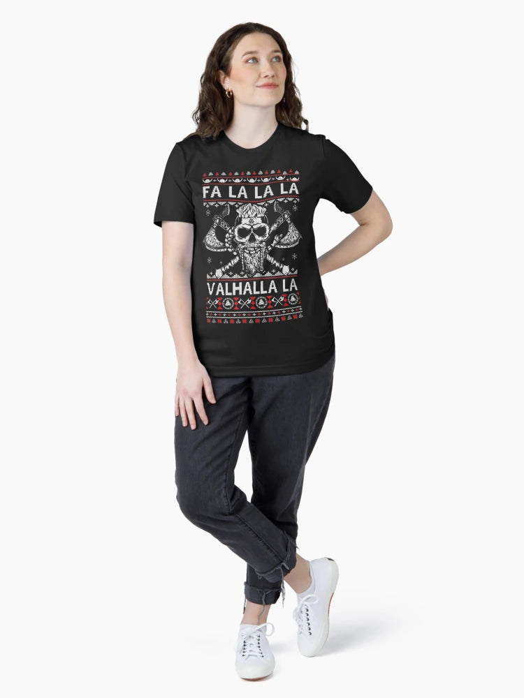 Fa La La Valhalla Viking Skull Christmas Ugly