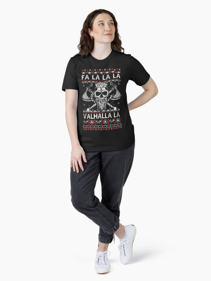 Fa La La Valhalla Viking Skull Christmas Ugly