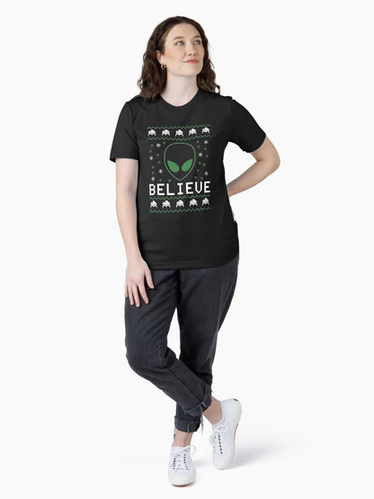 Alien UFO Festive Christmas tees