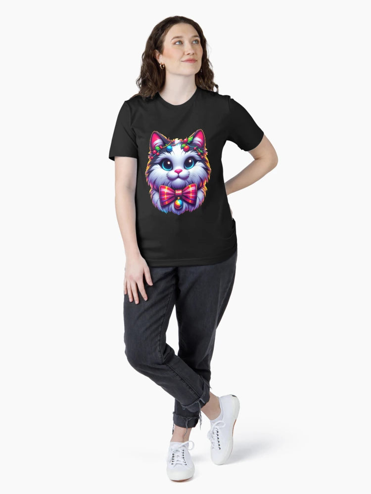 Festive Feline Adorable Christmas Cat with Bow Tie