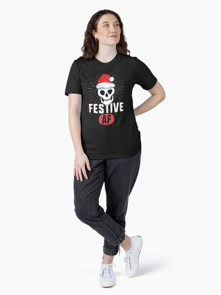 Festive AF Funny Christmas T-Shirt Men Women Xmas Party