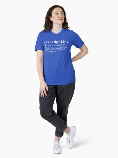 Overthinking Definition: Creating Problems (Navy/Blue Background)