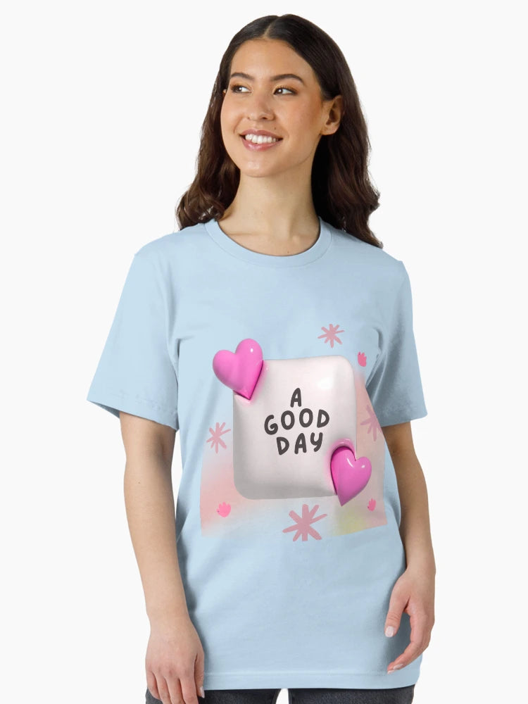 A GOOD DAY – 3D Heart Aesthetic Quote Design