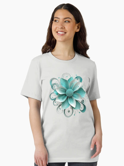 3D turquoise flower