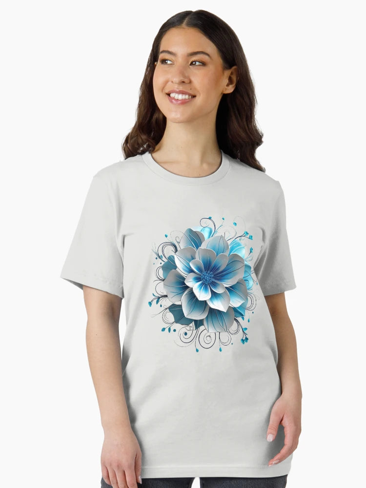 3D baby blue flower