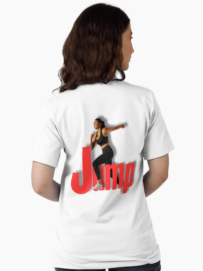 3D Jump Girl Silhouette – Motivational Street Style Design