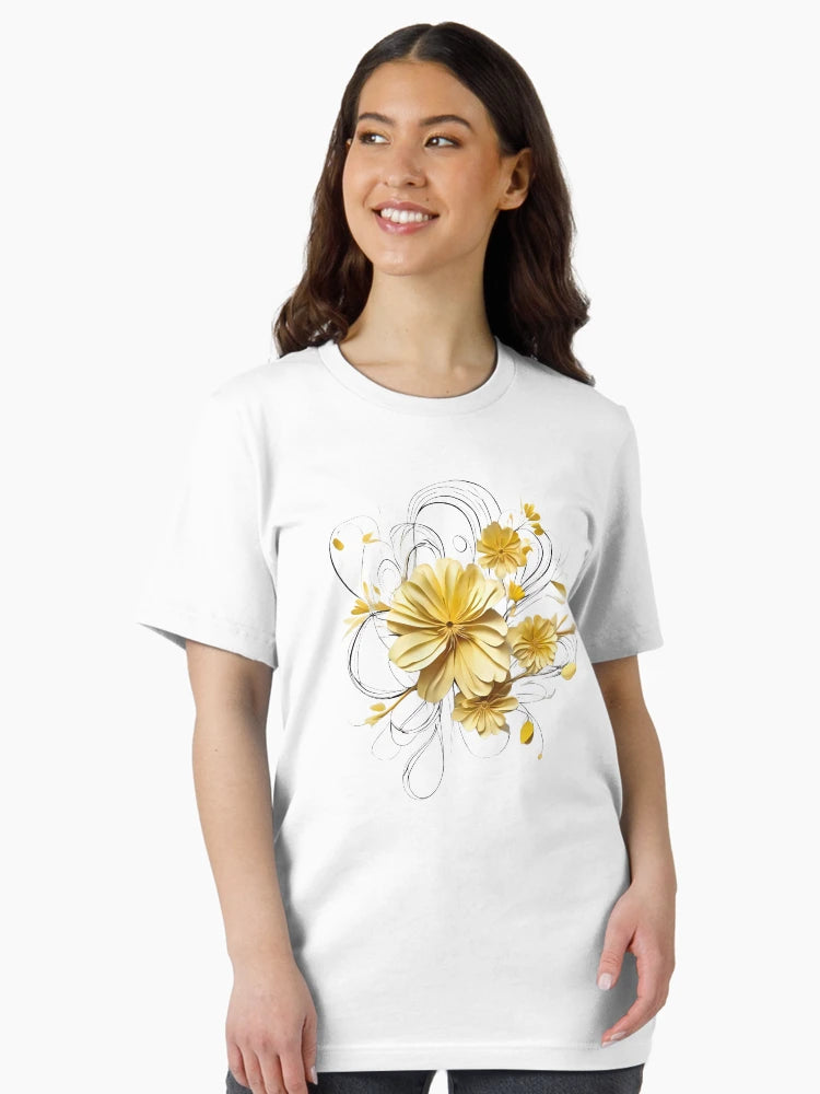 3D delicate gold flower
